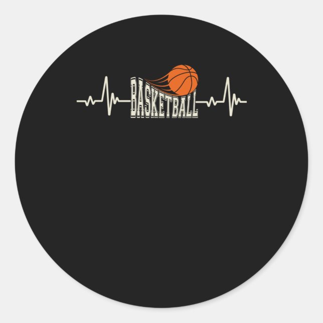 Adesivo Redondo Batimento de basquete 3 (Frente)