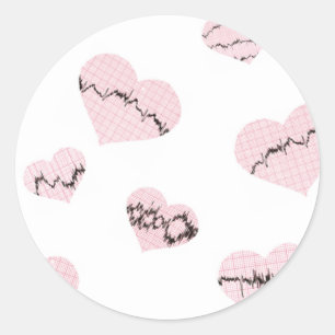 Adesivo Redondo Batimentos cardíacos