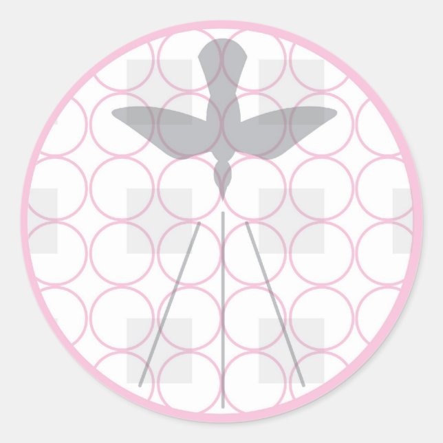 Adesivo Redondo Batismal e Christening Seal (Frente)