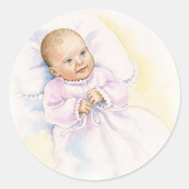 Adesivo Redondo Batismo ou bebê Christening