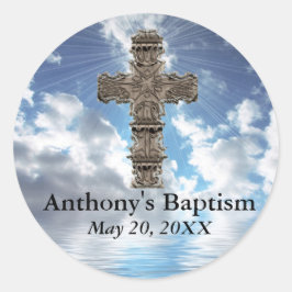 Adesivo Redondo Batismo Personalizado Com Autocolantes Inspiracion