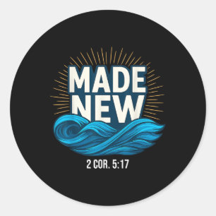 Adesivo Redondo Batizado de novo batismo