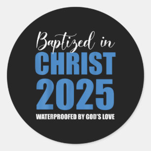 Adesivo Redondo Batizado Em Cristo De 2025 Batismo Católico Jesus