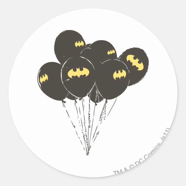 Adesivo Redondo Batman Balloons (Frente)