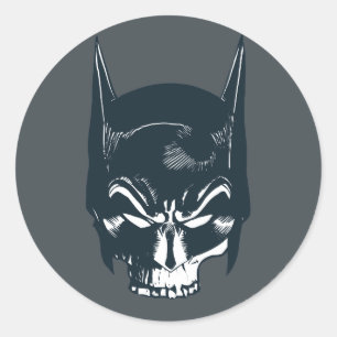 Adesivo Redondo Batman Cowl/Skull Icon