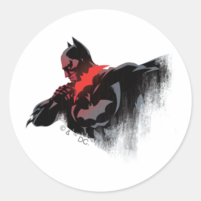 Adesivo Redondo Batman Crimson Batarang (Frente)