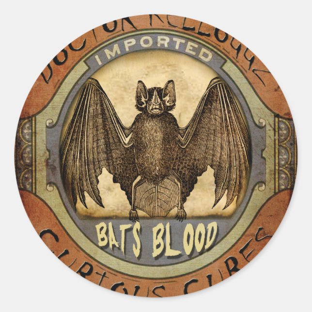 Adesivo Redondo Bats Blood (Frente)