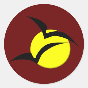 Adesivo Redondo Bats Sticker