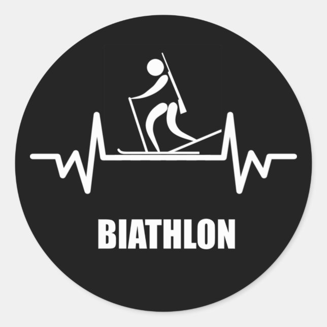 Adesivo Redondo battement de coeur biathlon (Frente)