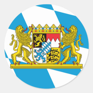 Adesivo Redondo Bavaria Flag