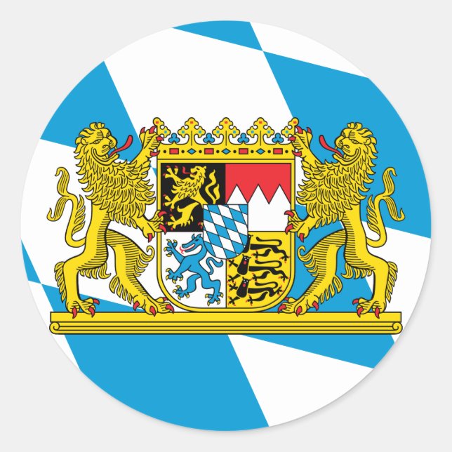Adesivo Redondo Bavaria Flag (Frente)