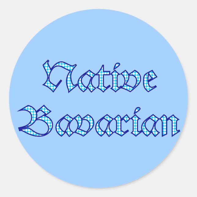 Adesivo Redondo Bavarian Native Bavaria Baviera bávara bávara (Frente)