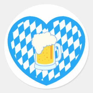 Adesivo Redondo Baviera Bavaria coração cerveja heart beer