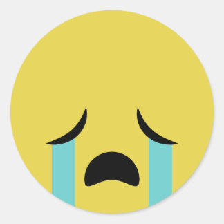 Adesivo Redondo Bawling Emoji