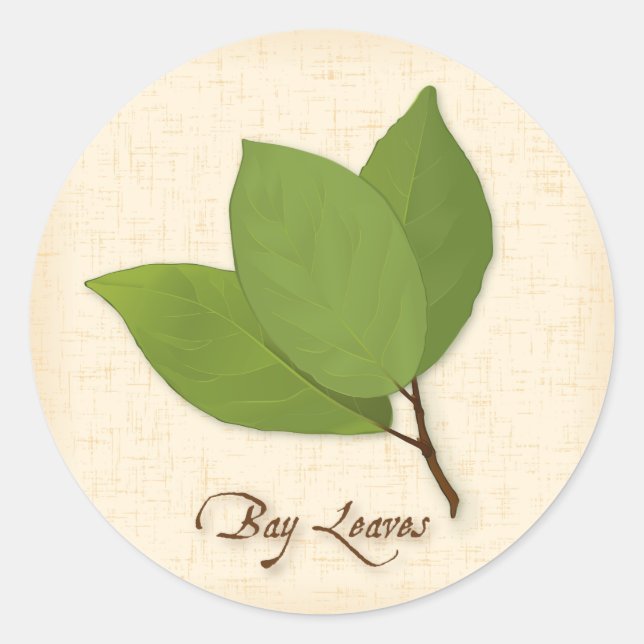 Adesivo Redondo Bay Leaf Sticker (Frente)