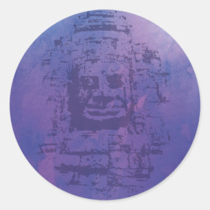 Adesivo Redondo Bayon Face Purple