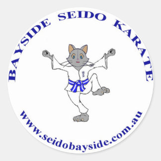 Adesivo Redondo Bayside Cat em Seido Gi Sticker