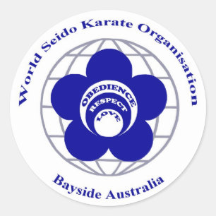 Adesivo Redondo Bayside Seido Karate Sticker
