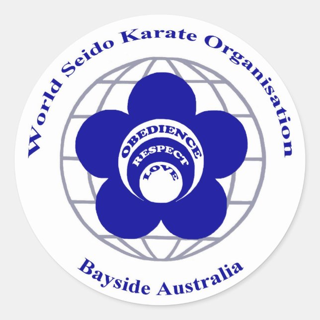 Adesivo Redondo Bayside Seido Karate Sticker (Frente)