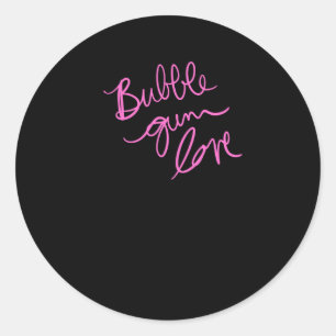 Adesivo Redondo Bble Gum Love Sticker