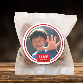 Adesivo Redondo BDay Tube Photo Sticker