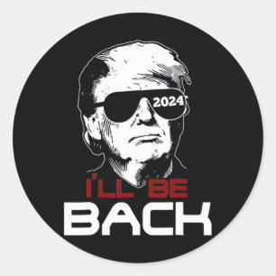 Adesivo Redondo Be Back Trump 2024