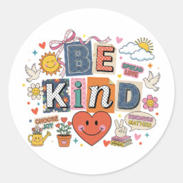 Adesivo Redondo Be Kind - Kindness Matters