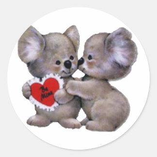 Adesivo Redondo Be Mine Koalas