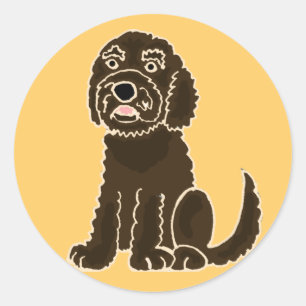 Adesivo Redondo BE- Pinheiros Labradoodle Chocolate