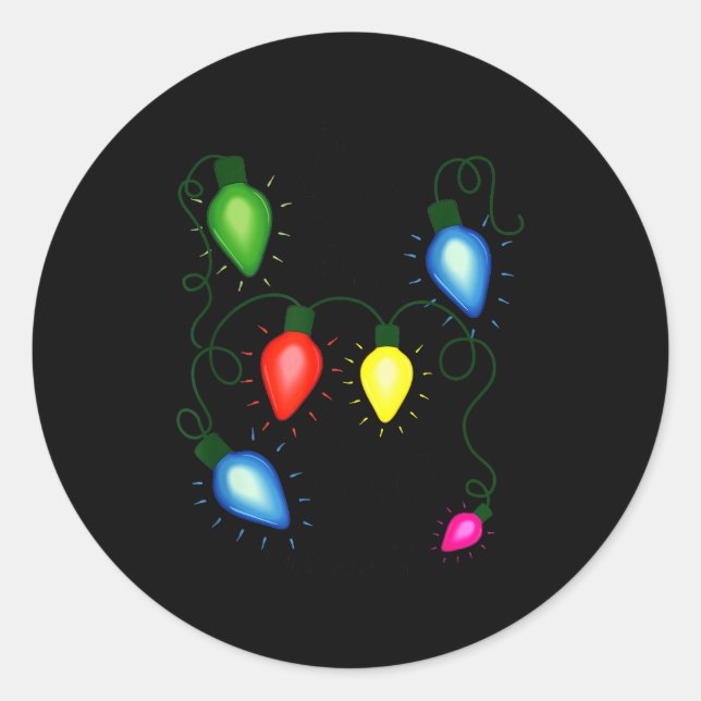 Adesivo Redondo Be The Light Christmas Lights Matthew 5_14 Bible C (Frente)