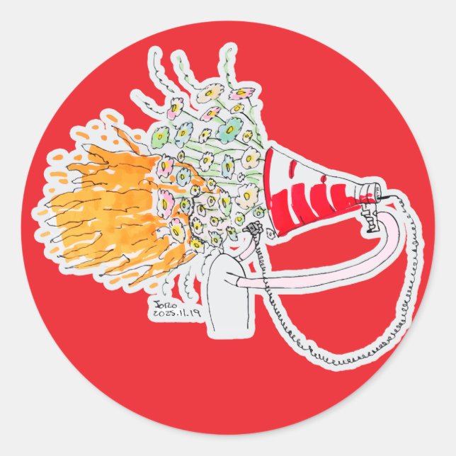 Adesivo Redondo Be Your Biggest Fan (Frente)