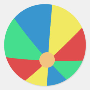 Adesivo Redondo Beach Ball