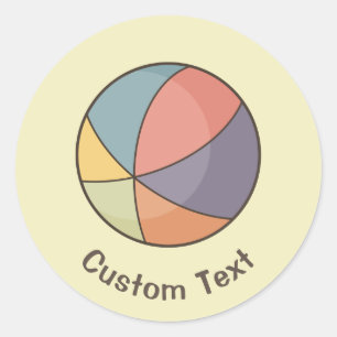 Adesivo Redondo Beach Ball