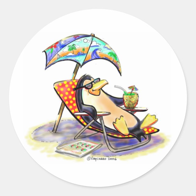 Adesivo Redondo Beach Bum (Frente)