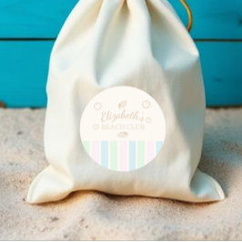 Adesivo Redondo Beach Club Birthday