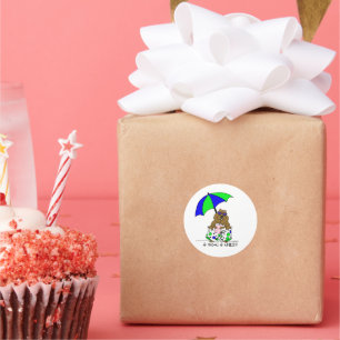 Adesivo Redondo Beach Day Groundhog