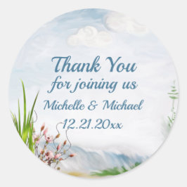 Adesivo Redondo Beach Dune Romance Classic Round Sticker