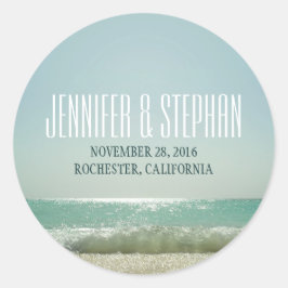 Adesivo Redondo Beach Wedding