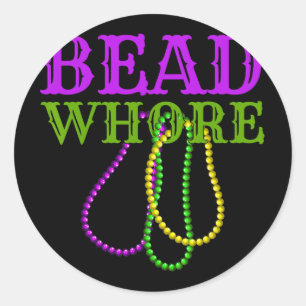 Adesivo Redondo Bead Engraçado Adulto Humor Mardi Gras