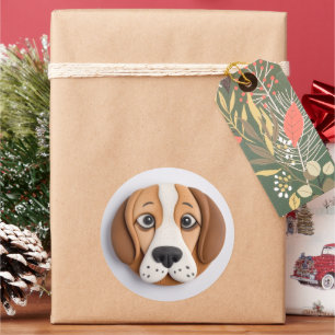 Adesivo Redondo Beagle A Deliciosa Cookie Inspirada