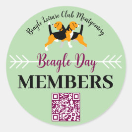 Adesivo Redondo Beagle Dog Day Mailing 