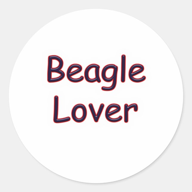 Adesivo Redondo Beagle Lover (Frente)