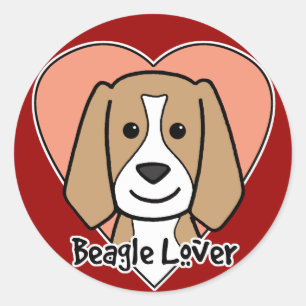 Adesivo Redondo Beagle Lover