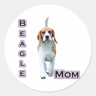 Adesivo Redondo Beagle Mãe 4 - Sticker
