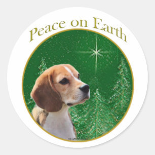 Adesivo Redondo Beagle Peace