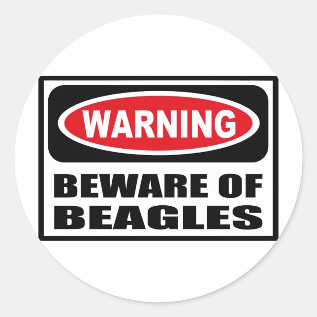 Adesivo Redondo BEAGLES Sticker (Frente)