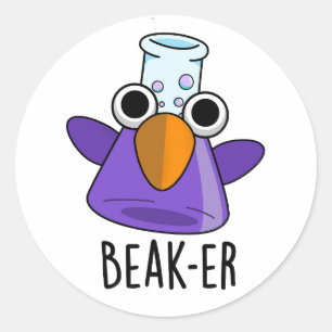 Adesivo Redondo Beak-er Funny Chemistry Pun