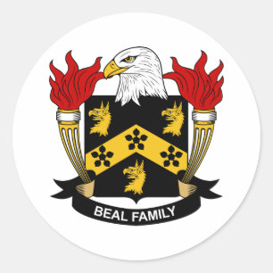 Adesivo Redondo Beal Family Crest