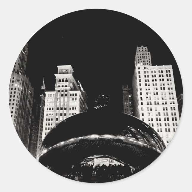 Adesivo Redondo Bean de Chicago (Frente)