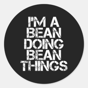 Adesivo Redondo Bean Funny Surname Family Tree Birthday Reunião Gi